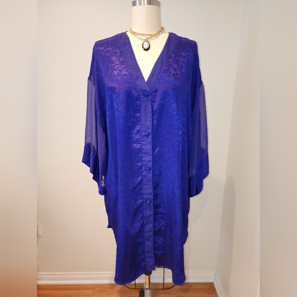 Solange Vintage Pajama 2 Piece Set (Robe and Top)
